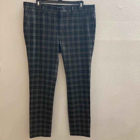 ASOS tapered pant in black & grey check (Multicolor) - Picture 1 of 9